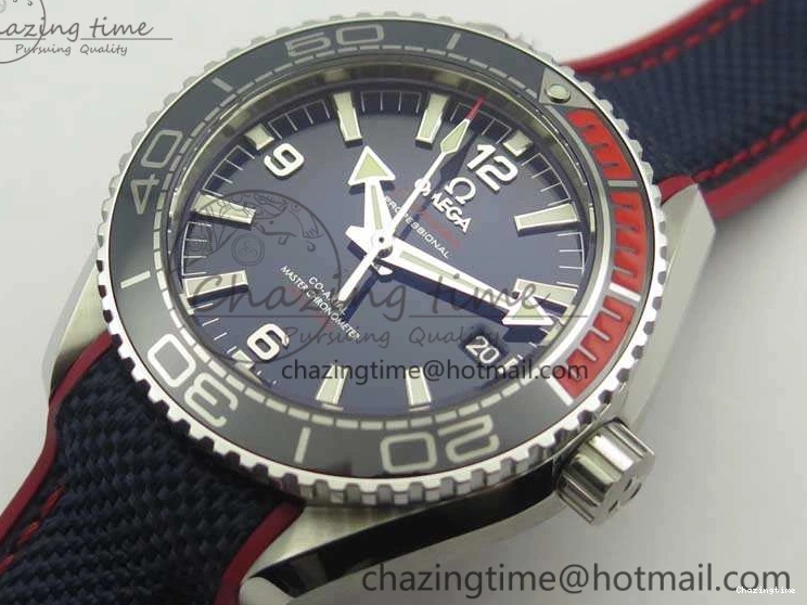 0125 Planet Ocean “Pyeongchang 2018” 43.5mm SS OMF 1:1 Best Edition Blue Dial On Nylon Strap A Soft 8082